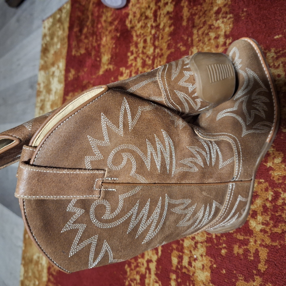 Roper Brown Ankle Boots with Intricate Stitching